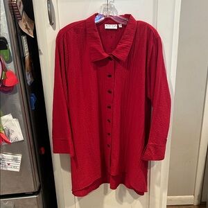 Habitat Women's Crimson Button-Down Shirt